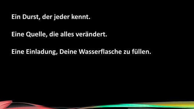Der Tisch ist gedeckt für die Durstigen